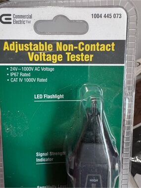Commercial Electric Adjustable Non-Contact Voltage Tester - Green/Black